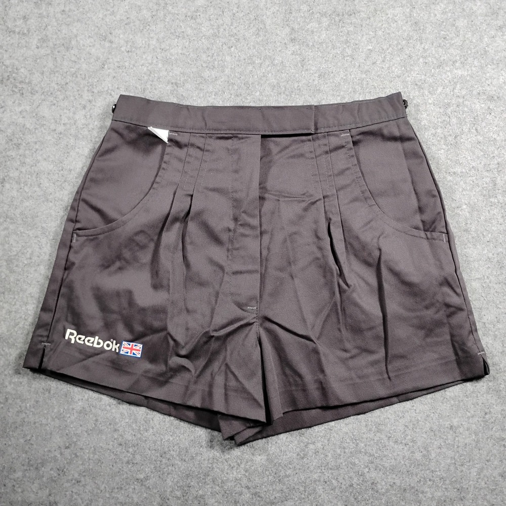 Vintage Reebok Court Casuals Shorts Womens Size 10 Gray High Rise Pleated Golf